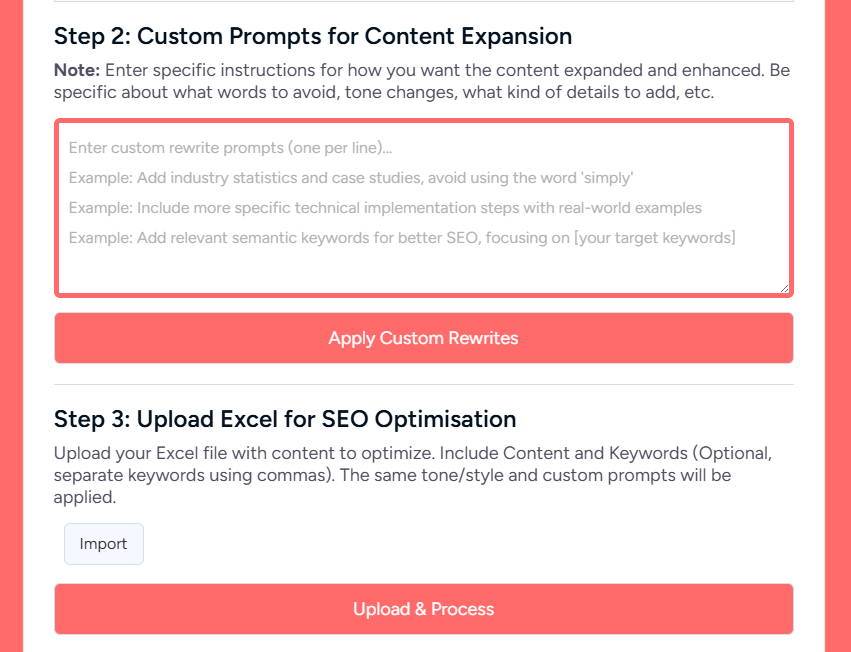 seo existing content ai optimise tool